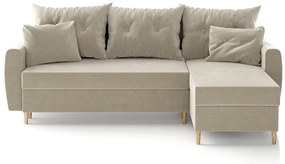 Rohová sedacia súprava Romeo Riviera 16 prírodné drevo