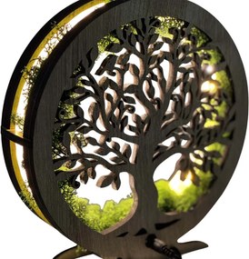 Drevená LED lampa Strom života – stmievateľná dekorácia na stôl I SENTOP LED0574-OAK-HALIFAX