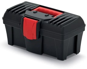 Plastový kufor na náradie CALIDER 30 cm čierno-červený