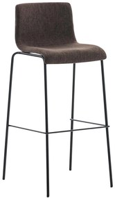 Barová stolička Hoover ~ látka, kovové nohy čierne - Hnedá