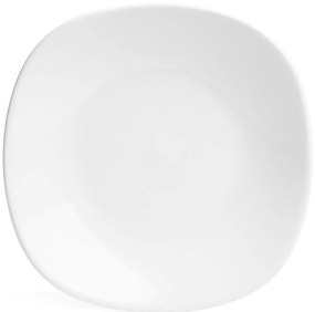 Keramický štvorcový tanier hlboký 23cm biely