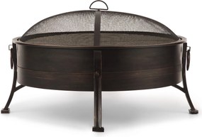 Blumfeldt Catania, ohnisko 2 v 1, Ø 80 cm, lapač iskier, Ø 70 cm gril, oceľ, antický motív