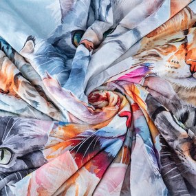 Baránková deka MAČKY farebné 140 x 200 cm