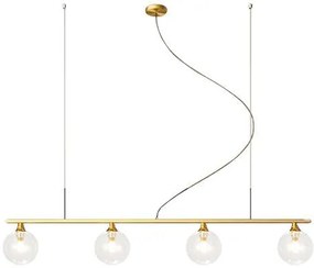 Toolight Toolight, Závesná lampa Zlaté sklenené gule 4ks APP675-4CP, OSW-06200
