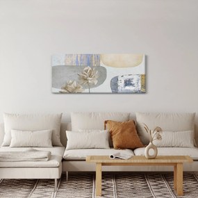 Obraz - Maľba s kvetmi a textúrami (120x50 cm)