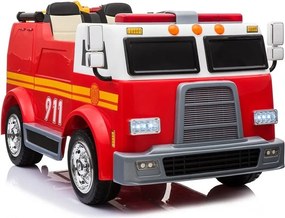 LEAN CARS Pilot LL911 Červené hasičské auto na batérie pre deti