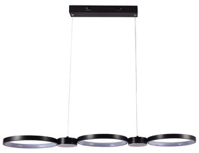 LED Luster na lanku LED/38W/230V 4000K čierna