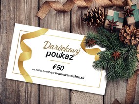 Darčekový poukaz na 50 € Forma poukazu: Elektronický