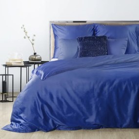 Jednofarebné obojstranné posteľné obliečky modrej farby