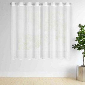 ZÁCLONA NA KRÚŽKOCH LUCY 400X120 CM BIELA