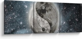 Obraz - Vesmírna rovnováha (s hodinami) (90x30 cm)