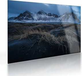 Sklenený obraz výhľadu na Islandskej vrcholky (70x50 cm)