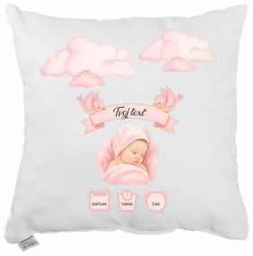 Vankúš s vlastnou potlačou Dievča 40x40 cm EMI