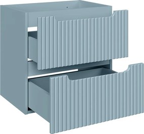 Závěsná skříňka pod umyvadlo Nova Denim s deskou 100 cm modrá/dub coast evoke