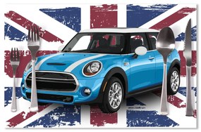 Sablio Prestieranie Mini sedan Britská vlajka: 40x30cm