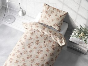 Biante Detské bavlnené posteľné obliečky Sandra SA-467 Dráčikovia na žltobéžovom Predĺžené 140x220 a 70x90 cm