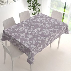 Biante Dekoračný obdĺžnikový obrus PM-045 Zámocké kvety na pastelovo fialovom 120x200 cm