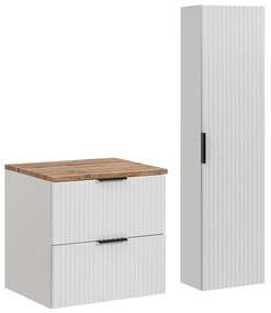 Kúpeľňová zostava Casad so skrinkami 60 cm biela/dub wotan
