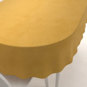 Biante Zamatový oválny obrus Velvet Prémium SVP-009 Horčicový 140x220 cm