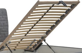 Posteľ Rita 180x200 cm, šedá látka