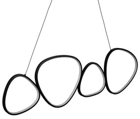 LED závesný luster na lane PETRA LED/48W/230V 4000K čierny