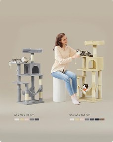 Kočičí škrabadlo Lupola II 143 cm béžové