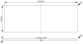 Cersanit City, pultová doska 125x45x2,5 cm, dub, S584-056