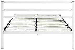 Kovový posteľový rám s lamelami v rôznych veľkostiach a farbách, 160x200 cm, Bella, biely