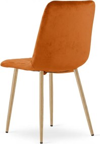 Terakotová zamatová stolička LAVA