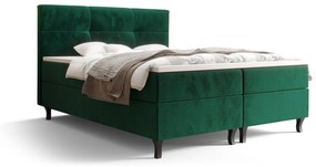 Manželská posteľ Boxspring 140 cm Lumba (olivová) (s matracom a úložným priestorom). Vlastná spoľahlivá doprava až k Vám domov. 1046674