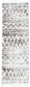 Kusový koberec shaggy Apache sivý atyp 80x300cm
