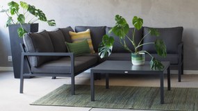 Luxusní rohová sedačka na terasu Manolo114 + konferenční stolek