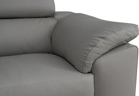 Moderné kožené kreslo LOREN II, sivá (madras - 128 grey)