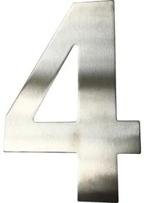 Domové číslo "4" nerezová oceľ 15 cm