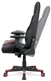 BONTEC Herné kreslo, hojdací mechanizmus, čierna látka, KA-F07 RED Farba: Čierna