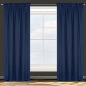 Eurofirany Tmavomodrý zatemňovací záves na páske PARISA 135x270 cm