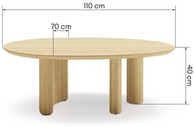 Konferenční stolek Segretto 110 cm dub přírodní