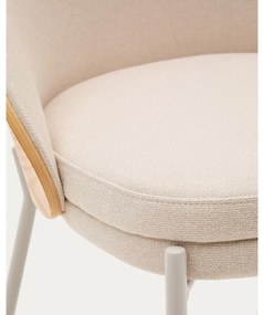 Krémová/v prírodnej farbe jedálenská stolička Eamy – Kave Home