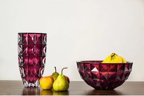KRIŠTÁĽOVÁ VÁZA BOHEMIA DIAMOND BURGUNDE 280 MM