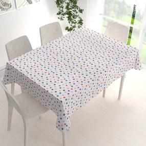 Biante Detský dekoračný obdĺžnikový obrus Leona LN-012 Farebné labky na krémovom 50x100 cm