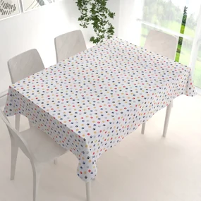 Biante Detský dekoračný obdĺžnikový obrus Leona LN-012 Farebné labky na krémovom 80x120 cm