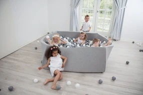Misioo Suchý bazén pre deti 90×90×40 bez guličiek - Sivá | BIANO