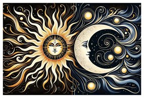 Obraz slnko a luna