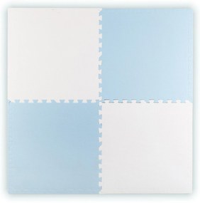 Ricokids veľká penová podložka na puzzle 60x60 cm 4 ks modrá a biela