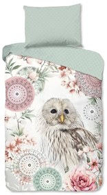 Zelené flanelové obliečky na jednolôžko 140x200 cm Omaira – HIP