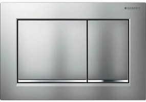 Geberit Omega30 - Ovládací tlačítko splachování, easy to clean, matný chrom/lesklý chrom 115.080.JQ.1, 1 ks