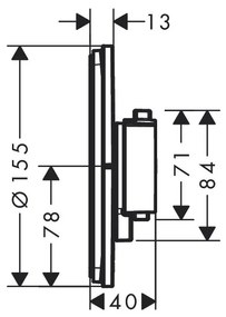 Hansgrohe ShowerSelect Comfort S - Termostat pod omietku, čierna matná 15559670