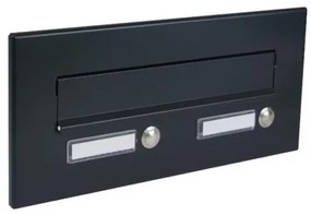 DOLS ČD-3 RAL7016 - čelná doska poštovej schránky na zamurovanie, s 2x menovkou a 2x zvončekovým tlačidlom, antracit