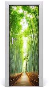 Fototapeta samolepiace dvere chodník bambusy 85x205 cm