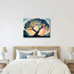 Obraz – Mozaika – slnko a strom II. (70x50 cm)